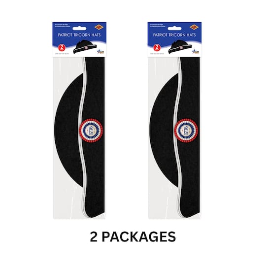 Beistle Adult Patriot Tricorn Hats, 4ct.